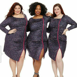 NWOT Sexy Slinky Asymmetrical Dress with Slit 3X